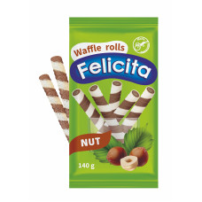 Вафельні трубочки “Felicita” зі смаком горіха